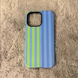 Never Been Used Striped Blue and Green Phone Case IPhone 15 Pro Max